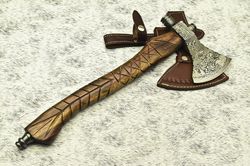 custom hand forged damascus steel blade | hatchet| axe
