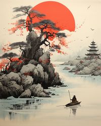 Japanese Ukiyo-e Print PRINTABLE Art, Japanese Gallery Wall Art Digital Print Instant Download 2