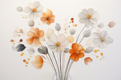 PRINTABLE DIGITAL DOWNLOAD Abstract Flowers Floral Gifts 10 Bedroom Living room Nursery room Clipart JPG