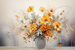 PRINTABLE DIGITAL DOWNLOAD Abstract Flowers Floral Gifts 275 Bedroom Living room Nursery room Clipart JPG