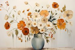 PRINTABLE DIGITAL DOWNLOAD Abstract Flowers Floral Gifts 1 Bedroom Living room Nursery room Clipart JPG