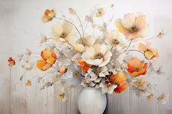 PRINTABLE DIGITAL DOWNLOAD Abstract Flowers Floral Gifts 23 Bedroom Living room Nursery room Clipart JPG