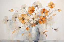 PRINTABLE DIGITAL DOWNLOAD Abstract Flowers Floral Gifts 20 Bedroom Living room Nursery room Clipart JPG