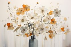 PRINTABLE DIGITAL DOWNLOAD Abstract Flowers Floral Gifts 4 Bedroom Living room Nursery room Clipart JPG