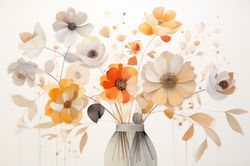 PRINTABLE DIGITAL DOWNLOAD Abstract Flowers Floral Gifts 25 Bedroom Living room Nursery room Clipart JPG