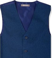 Boys' 4-Piece Formal Suit Set, Vest, Pants, Collared Dress Shirt, and Tie