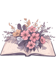 Flowers Growing Out Of Book