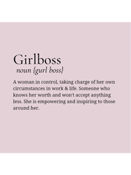 Girlboss definitionEmpowering quote