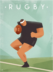 Vintage, American Football. RUGBY Fitted