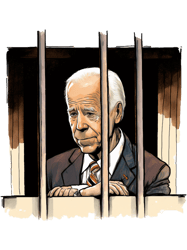 Joe Biden Behind Bars Cartoon