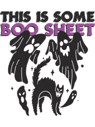 This Is Some Boo Sheet Funny Halloween Ghost Cat