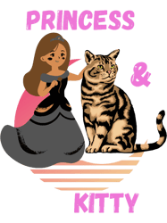 Colourful princess peach and cat design