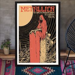 st. louis, mo november 5, 2023 metallica tour poster rock band gift for fans new