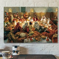 the last supper wall art - religious canvas posters - christian canvas prints - ciaocustom