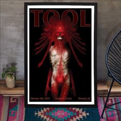 tool february 9 2024 footprint center, phoenix, az poster tool rock band poster