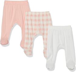 Pack Footed Pants Roomy Fit Pull on Bottoms 100 Organic Cotton for Infant Baby Boys, Girls