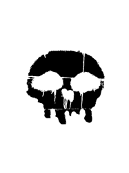 black skull face Graphic