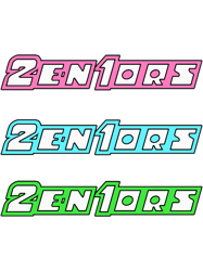 2en1ors (seniors class of 2021) in powerpuff girl font! (black background)
