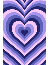 dark purple powerpuff heart y2k aesthetic pattern