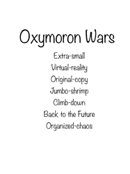 Oxymoron Wars
