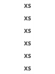XS Size Label
