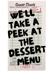 Dessert Check Receipt