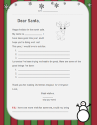 Letter for kids to santa claus