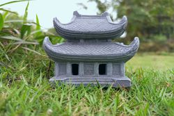 Concrete Pagoda Garden Statue - Asian Pagoda - Fairy Garden Pagoda - Concrete Japanese Pagoda - Miniature Pagoda
