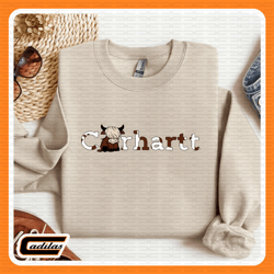 Highland Cow | Carhartt Png | Brown Cow | Carhartt | Cute Cow PNG | Png For Shirt | Png Files For Sublimation | Digital