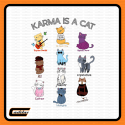Karma Is A Cat PNG | Taylor Swift Tour PNG | Digital