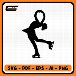 Figure Skater Instant Download SVG, PDF, EPS, AI, PNG digital download