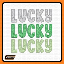 Chenille Embriodery Lucky Varsity PNG, St Patrick's Png, Lucky Png, Lucky Varsity Png, St Patty's Png, Cute St.Patty's