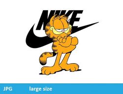 Garfield Nike jpeg image Cartoon Digital File