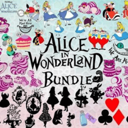 Alice in Wonderland SVG Bundle, Alice SVG, Alice in Wonderland Clipart, Alice in Wonderland Svg, Bundle Svg