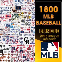 1800 All Team MLB SVG Bundle 1800 MLB SVG, EPS, PNG, DXF for Cricut, Silhouette, Sport Svg, MLB Team svg, MLB Team Logo