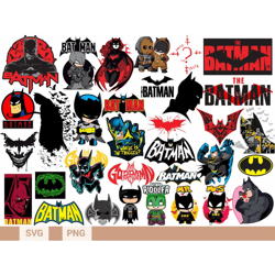 Batman SVG Bundle, Batman PNG, the Batman Logo PNG, Batman Clipart, Batman Symbol, Batman Silhouette, Batman Vector