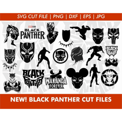 Black Panther Svg Bundle, Black Panther Bundle, Wakanda Printable SVG Cut File, Black Panther, Bundle Svg