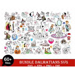 60 Dalmatian Svg Bundle, Dalmatiner Svg, 101 Dalmatians Clip Art, Dalmatians PNG, Bundle Svg - Download File