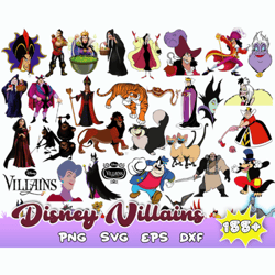Disney Villains SVG Bundle, Maleficent SVG, Disney Villains PNG, Disney Villains Clipart, Disney Villains Symbol, Disney