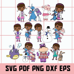 Doc Mcstuffins Bundle Svg, Doc Mcstuffins Svg, Doc Mcstuffins Characters Svg, Disney Svg, Png Dxf Eps Digital File