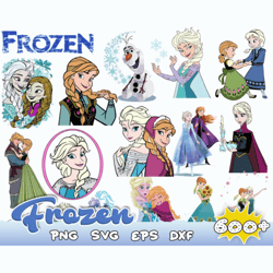 600 Frozen SVG, Frozen Svg Bundle, Anna Svg, Olaf Svg, Frozen Silhouette, Frozen Clipart, Instant Download