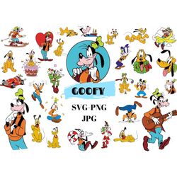 100 Goofy SVG Bundle, Layered Goofy cut file, Goofy svg, Disney trip, disney goofy svg, Disney shirt svg, goofy cut file