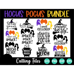 Hocus Pocus SVG Bundle, Sandersonn Sisterss SVG, Hocus Pocu Clipart, Hocus Pocus SVG Bundle , Halloween Svg Bundle