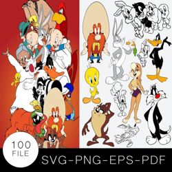Bugs Bunny svg, Looney Tunes svg Bundle, Looney Tunes Birthday svg, Looney Tunes svg, Cut Files, Looney Tunes Clipart