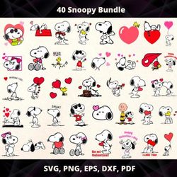 Snoopy SVG Bundle, Peanuts SVG, Charlie Brown Svg, Woodstock Svg, Snoopy Peanut, Snoopy Png, Snoopy clipart, Snoopy Love