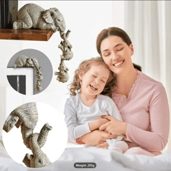3pcs Adorable Elephant Hanging Decor Set -Whimsical Resin Crafts for  Stylish Home and Room Decor