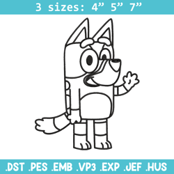 Bluey Coloring Pages Embroidery, Bluey Embroidery, Embroidery File, cartoon design, logo shirt, Digital download.