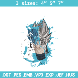 Goku face Embroidery Design, Dragonball Embroidery, Embroidery File, Anime Embroidery, Anime shirt, Digital download