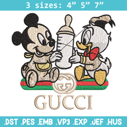 Mickey duck baby Embroidery Design, Gucci Embroidery, Embroidery File, Logo shirt, Sport Embroidery, Digital download.