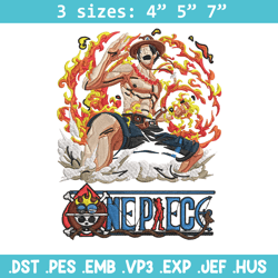 Ace Poster Embroidery Design,One piece Embroidery, Embroidery File, Anime Embroidery, Anime shirt, Digital download